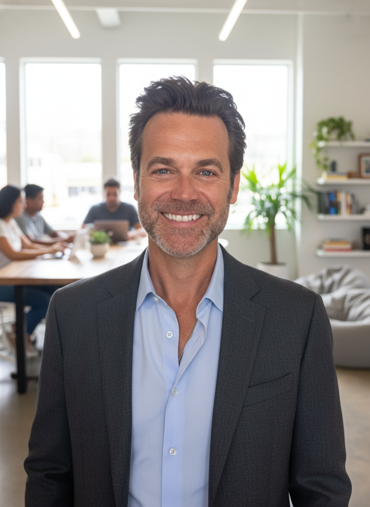 Ryan Beckett smiling in a bright modern office